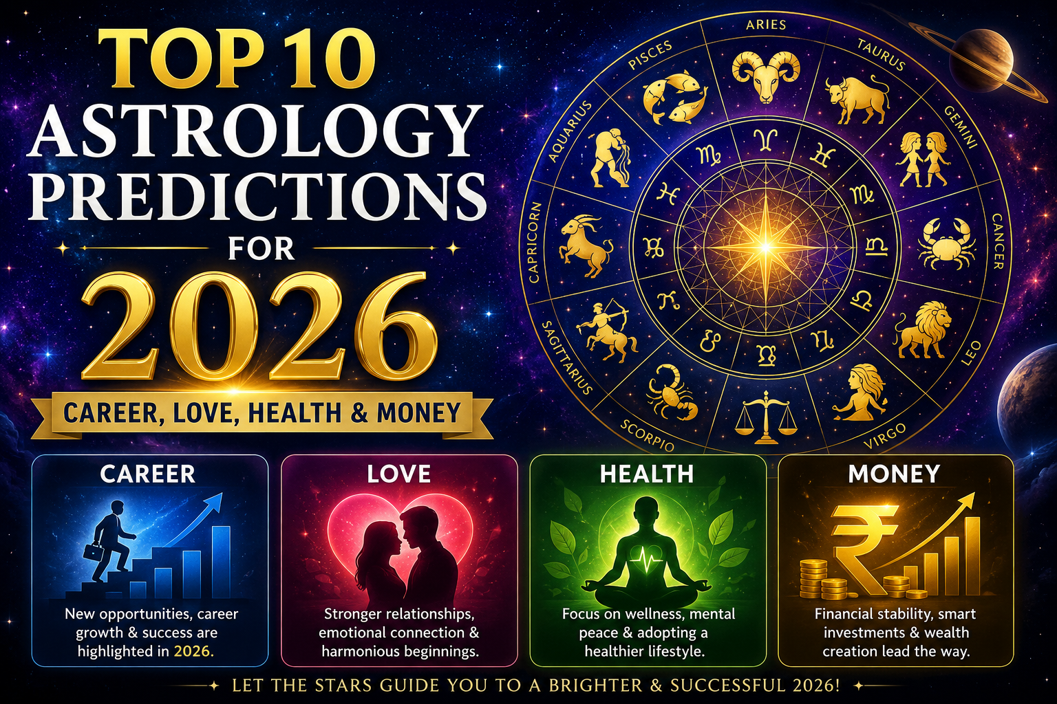 Top 10 Astrology Predictions for 2026: Career, Love, Health & Money