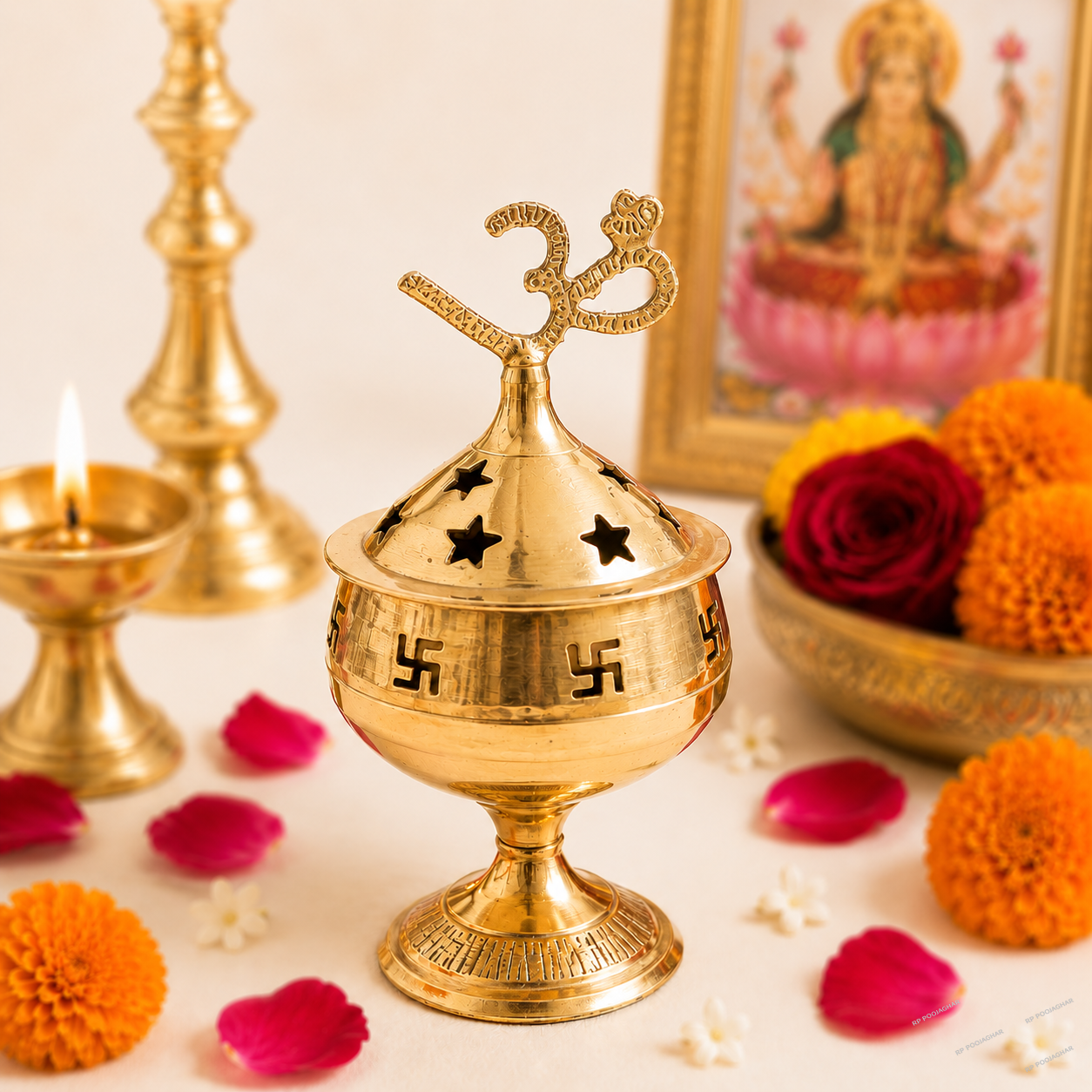 Akhand Jyot Brass – Sacred Eternal Diya for Pooja & Spiritual Rituals
