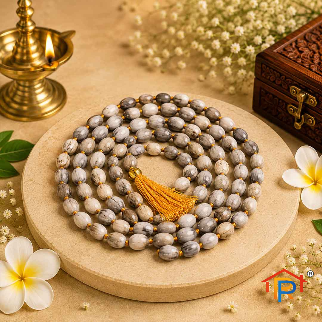 Stone Jewels Lord of Krishan Blessed Vaijamti Seed mala vaijyanti mala Original 108 Beads वैजयंती के बीज माला for jaap and Chanting Wearing Purpose mala