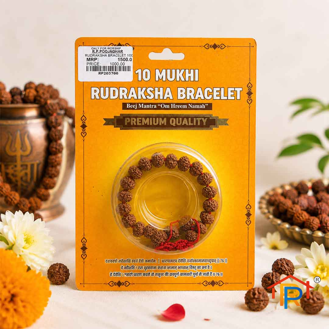 Rudraksham 10 Mukhi Rudraksha | 100% Natural Original Rudraksha | Lab Certified | Ten Mukhi Rudraksha for Meditation, Puja & Spiritual Practices