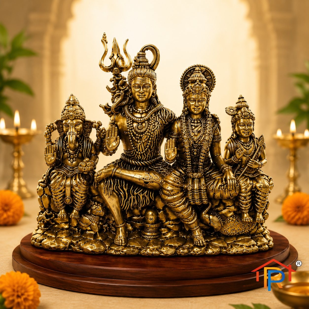 Brass SUPERFINE SHIV PARIVAR -MURTI