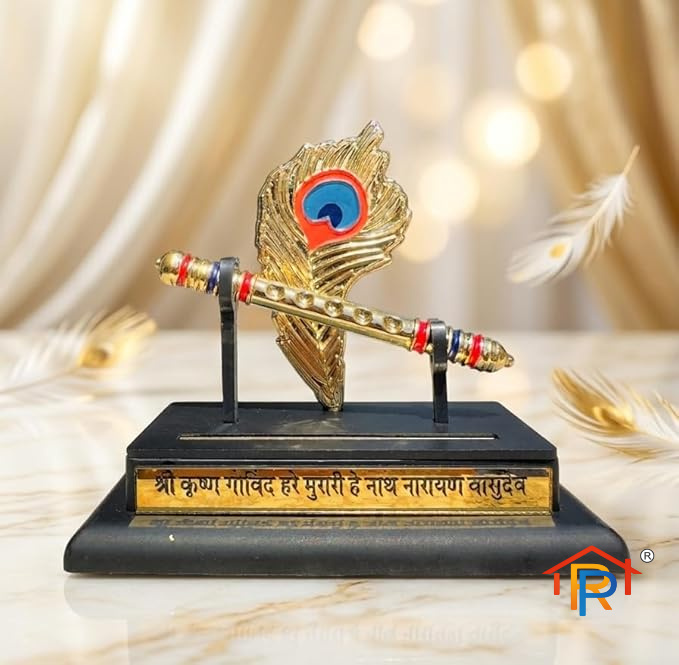 RP PoojaGhar Murli Krishna Statue | Premium Lord Krishna Idol with Flute