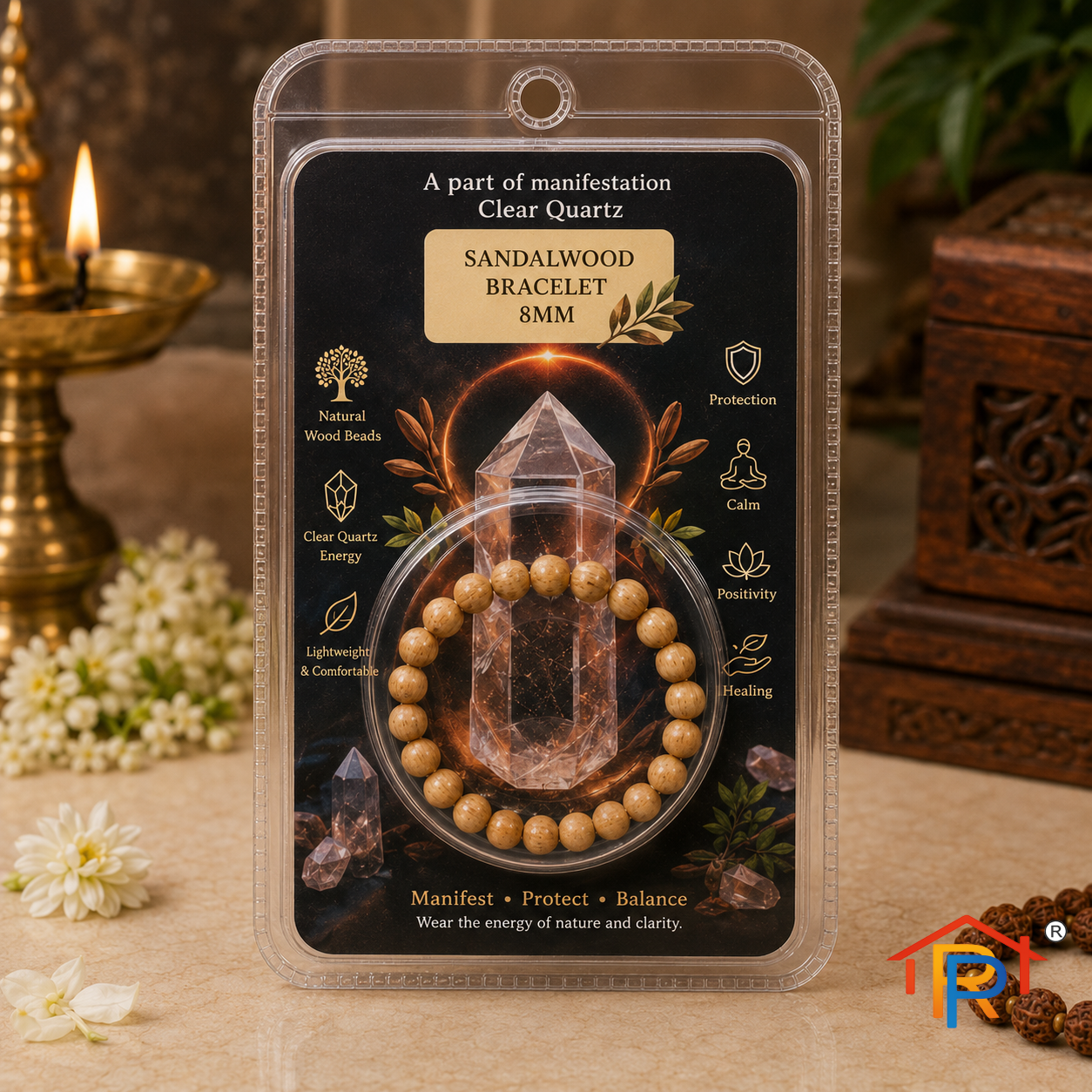 RP PoojaGhar Chandansutra Bracelet | Premium Chandan Mala Bracelet