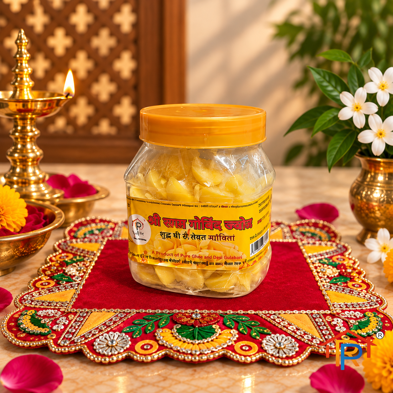 RP PoojaGhar Shubh Ghee Batti | Ready-to-Use Ghee Diya Wick for Puja, Aarti & Daily Worship